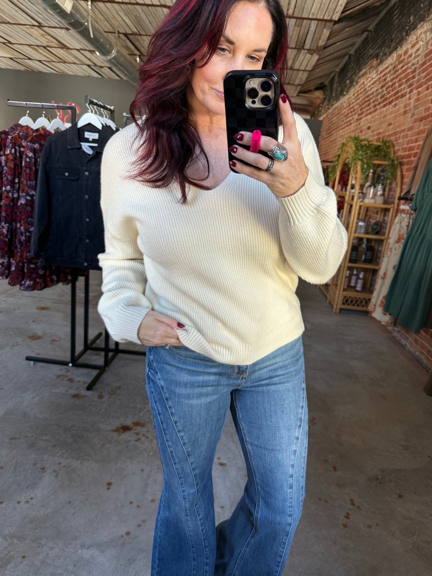 Back Bow Tie Sweater