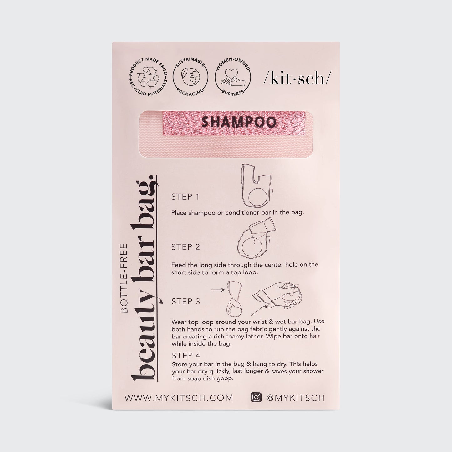 Shampoo Beauty Bar Bag - Blush