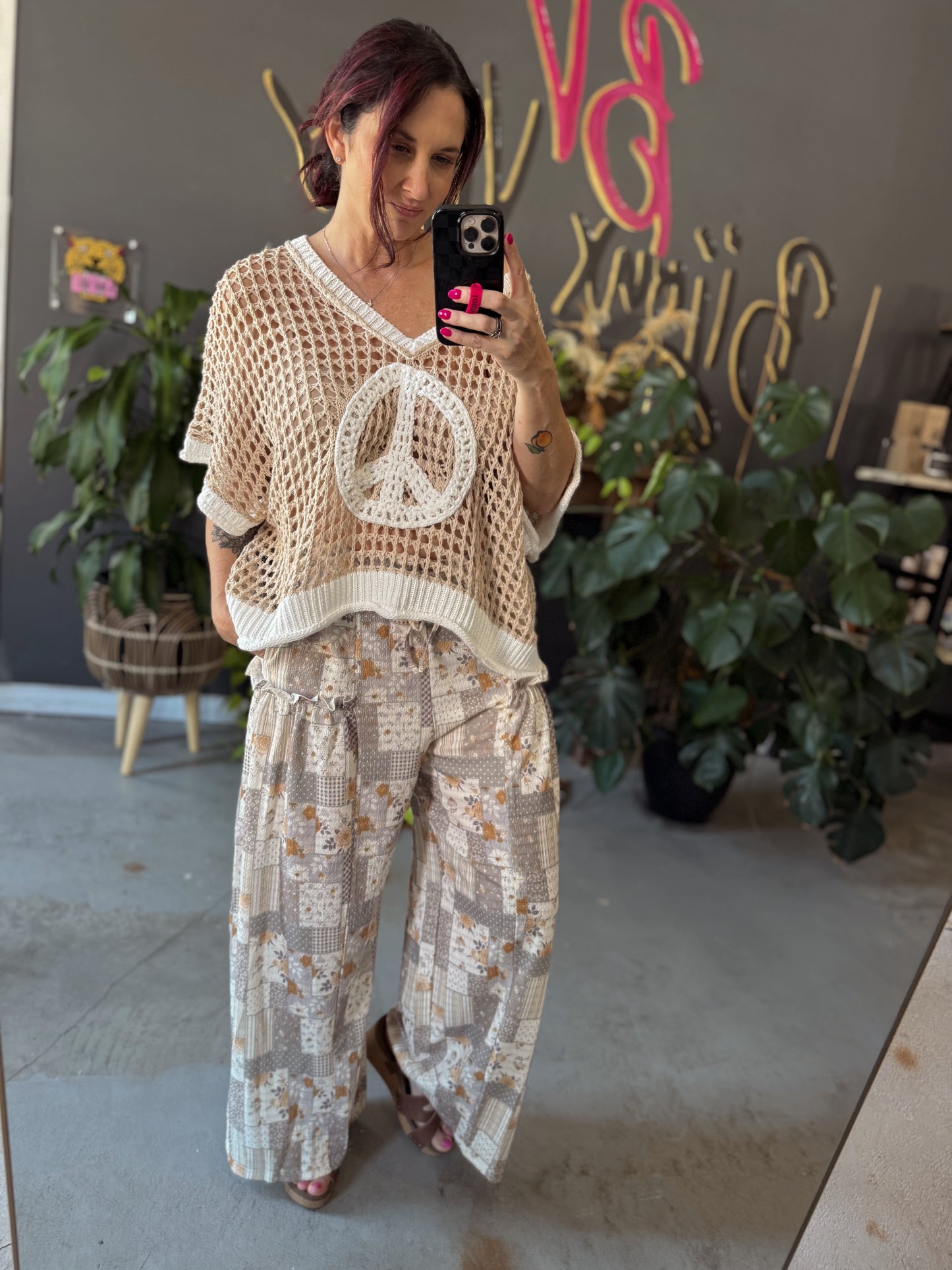 Polly Patchwork Wide Leg Pants