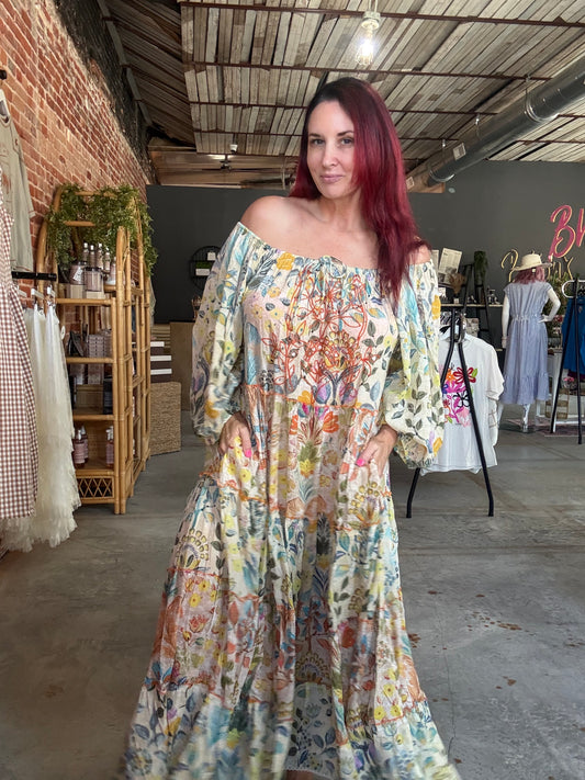 POL Dahlia Off the Shoulder Maxi