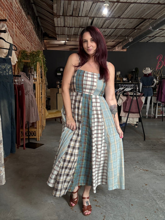 Checkered Midi Dress
