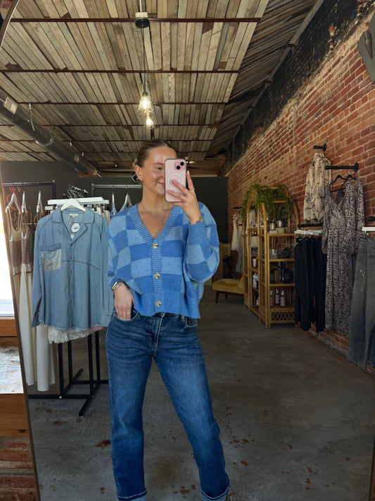 Checkered Cardigan