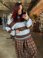 Oversized Stripe Blue Crewneck