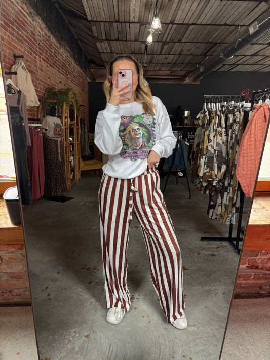 Vertical Vibes Pants - Brown