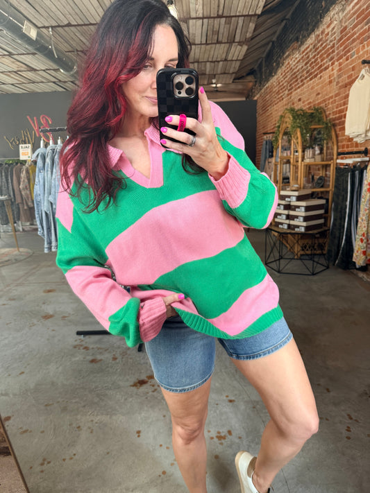 Stripe Block Sweater