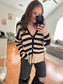 Cozy and Free Striped Cardigan