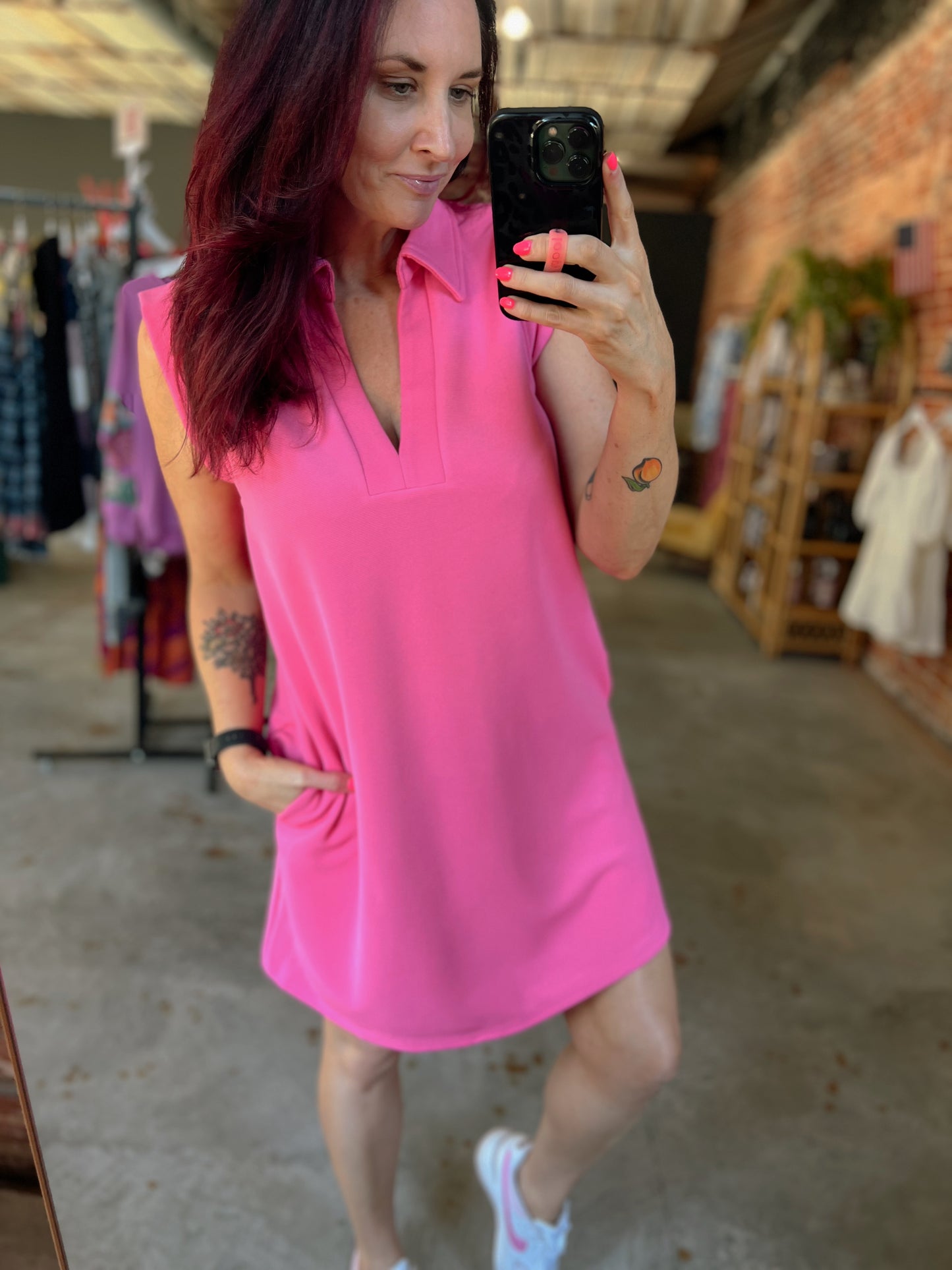 Summertime Collared Dress - Pink