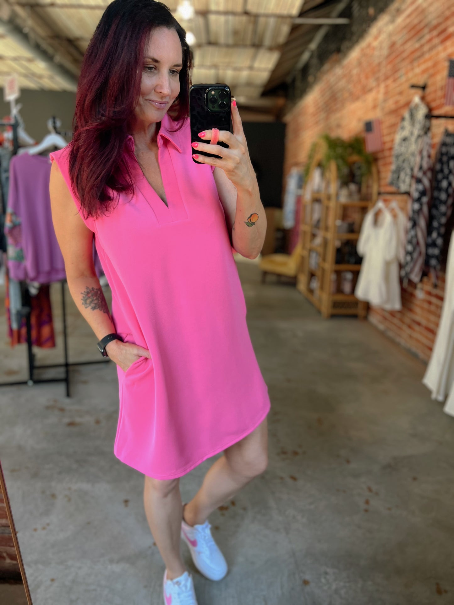 Summertime Collared Dress - Pink