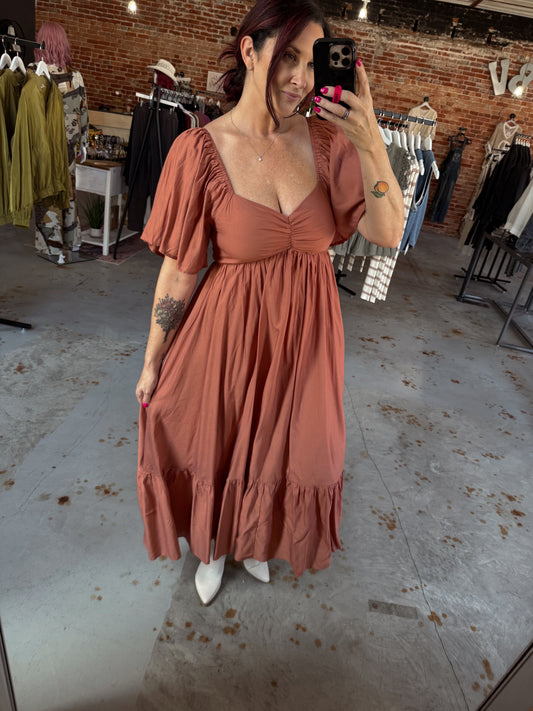 Maribel Midi Dress - Autumn Glaze