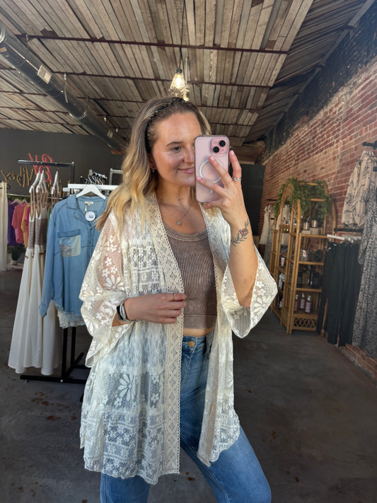 POL Lace Cardigan