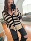 Cozy and Free Striped Cardigan