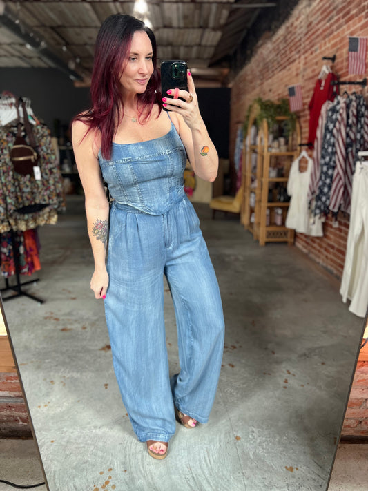 Claire Chambray Pant set