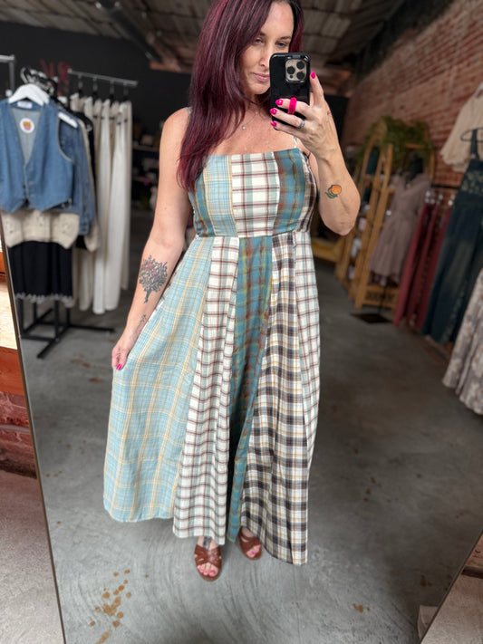 Checkered Midi Dress