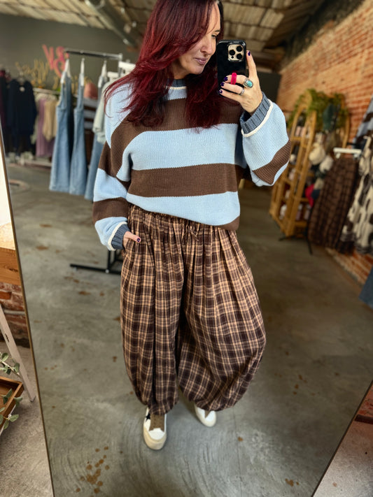 Chill-Out Plaid Joggers