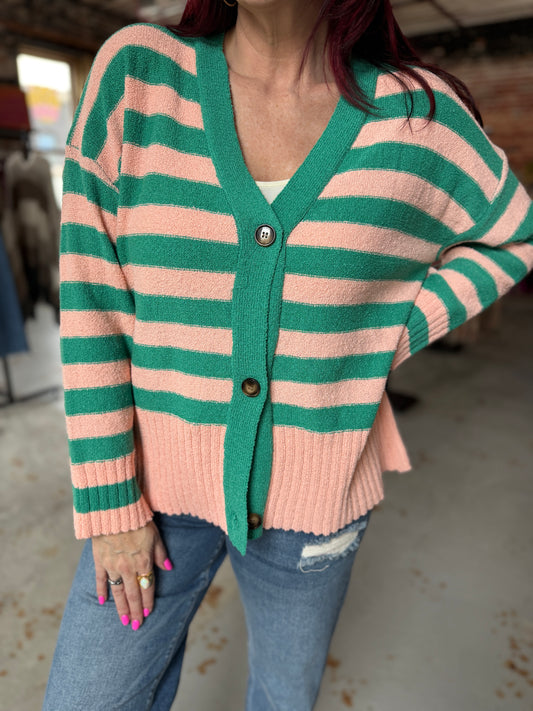 Preppy Stripes Cardigan
