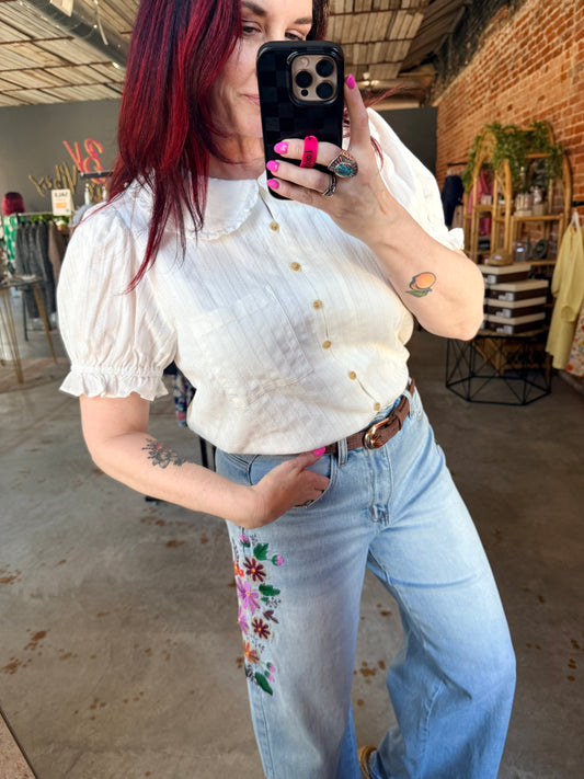 Neverland Button Up Top