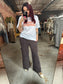 Oversized Utility Sweatpants - Black/Brownish