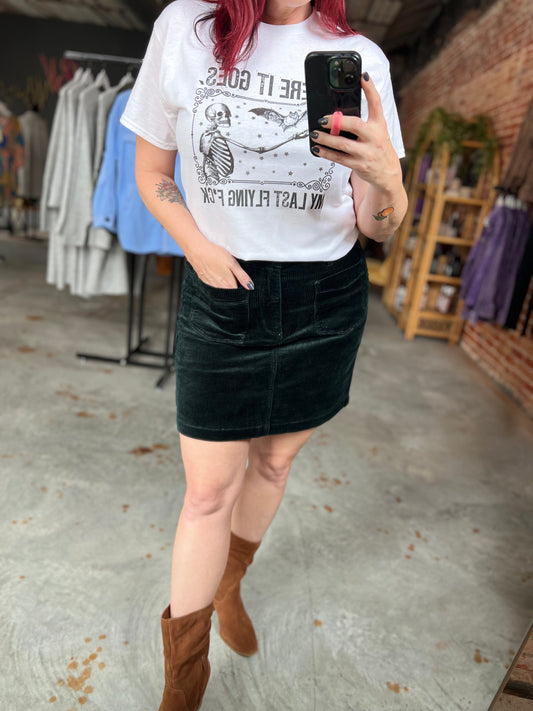 Judy Blue Emerald Corduroy Skirt