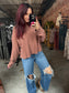 Open Back Waffle Knit Top