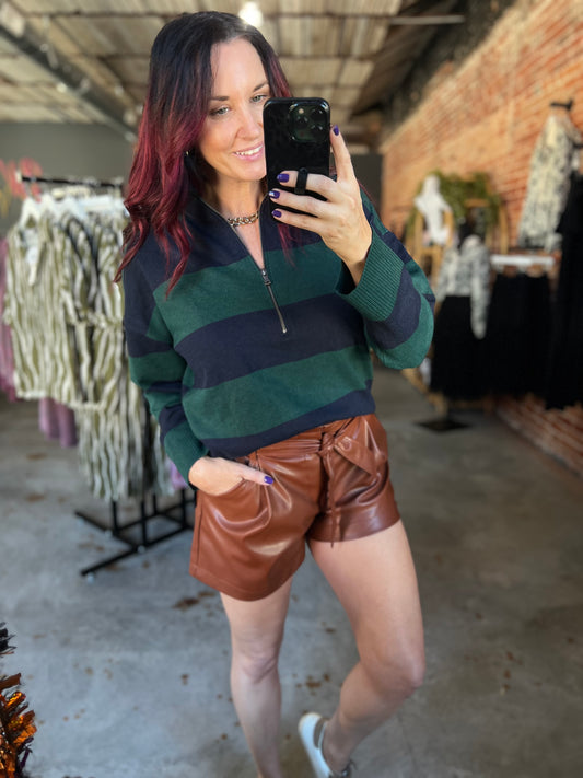 Faux Leather Shorts