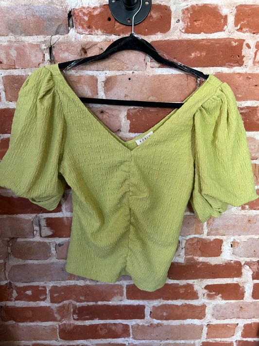 Lime Puff Sleeve Top