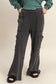 Oversized Utility Sweatpants - Black/Brownish