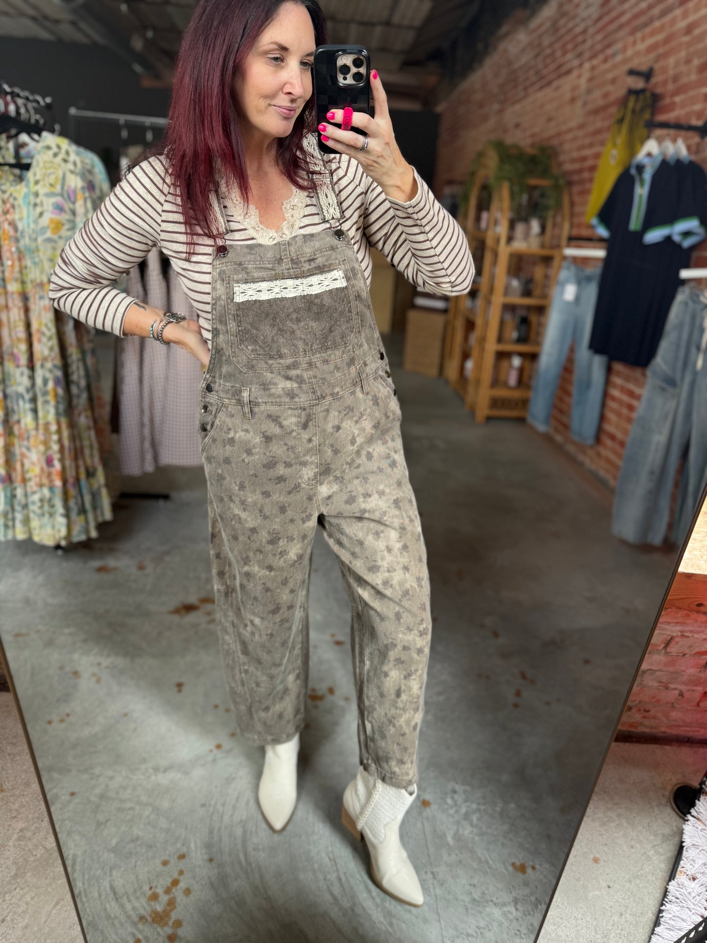 Printed Washed Overalls