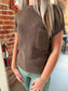 Drop shoulder sweater - light mocha