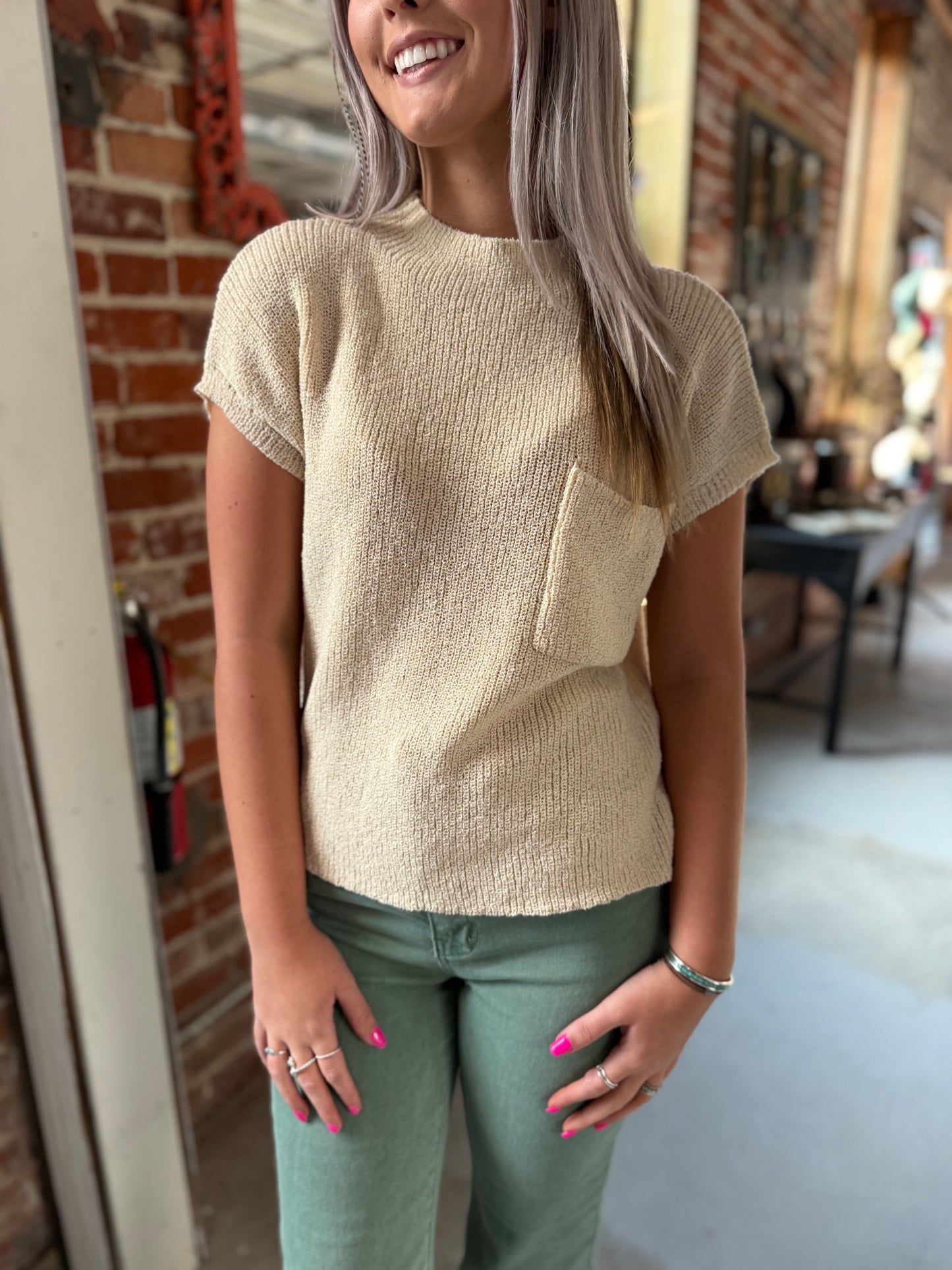 Drop shoulder sweater - Oatmeal