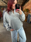 Acid Wash Fleece Half Zip Sweatshirt