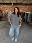 Striped Short Sleeve Top