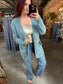 Popcorn Cardigan - Blue Grey