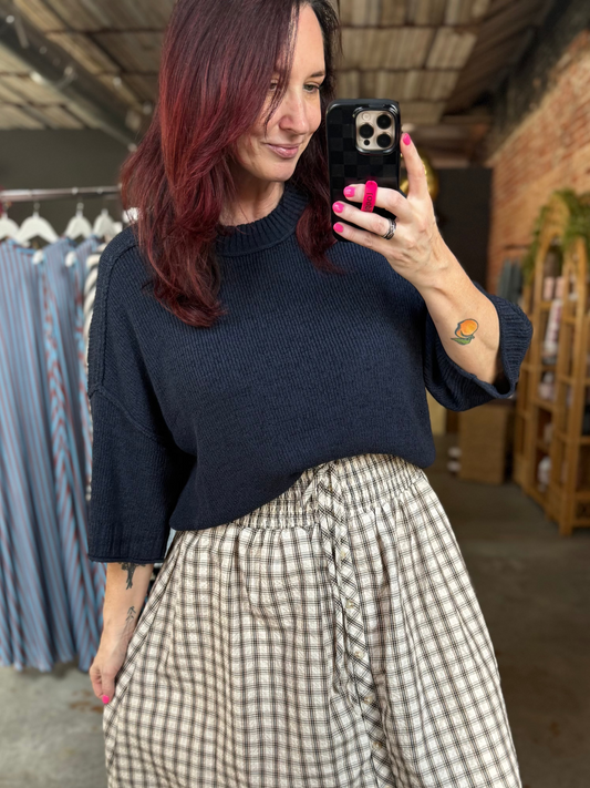 Drop shoulder sweater - Navy