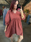 Babydoll Dress - Terracotta