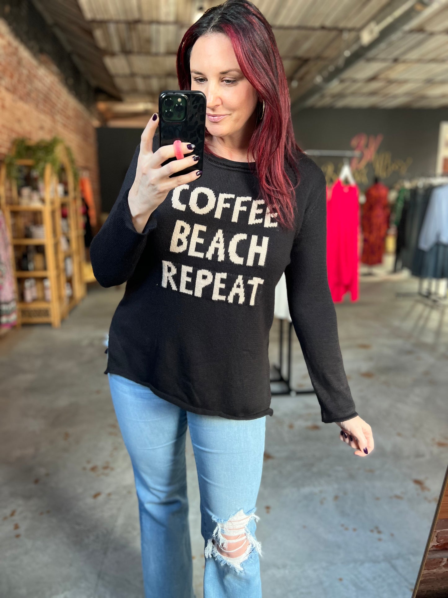 Coffee Beach Repeat Lightweight Sweater
