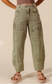 Olive Washed Barrell Jeans
