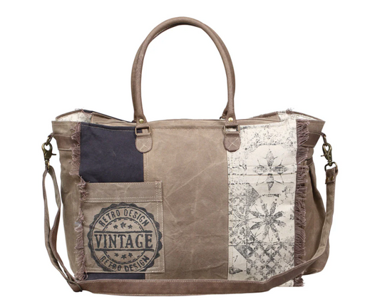 Retro Print Weekender Bag