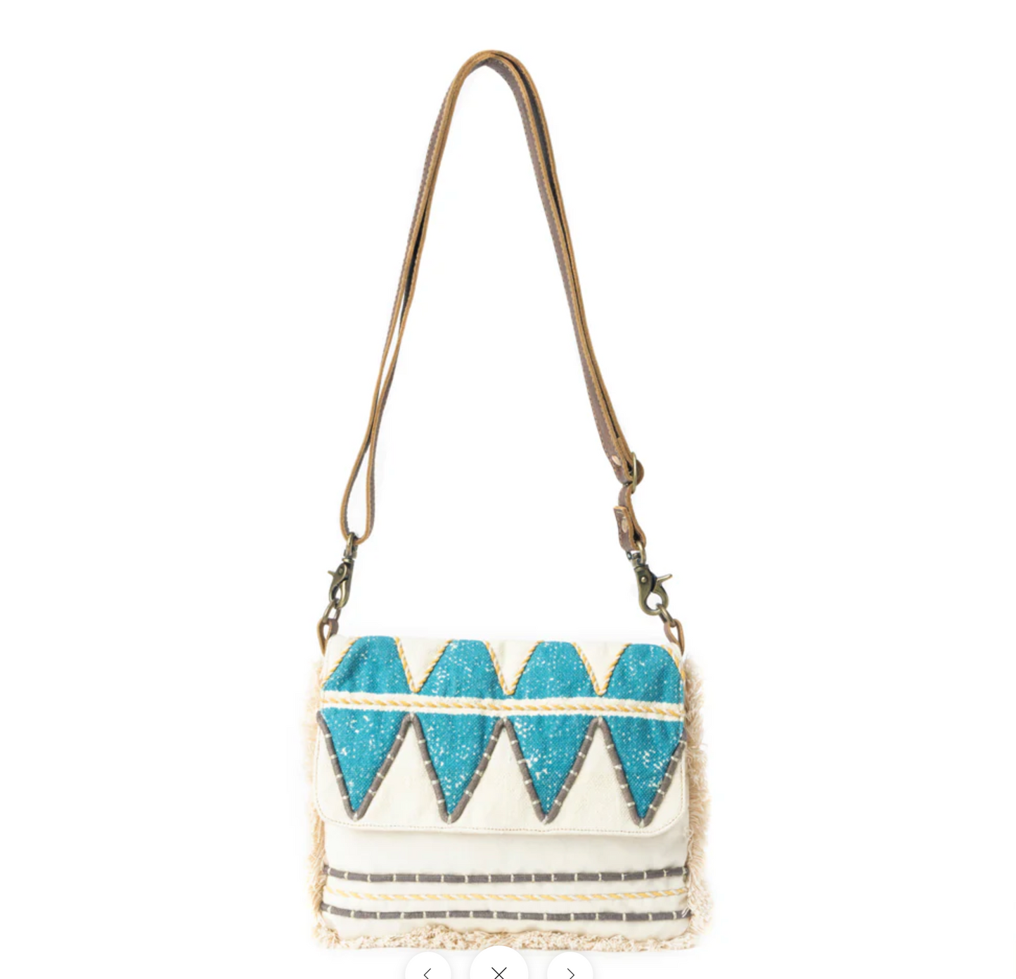 Teal Peaks Crossbody Bag