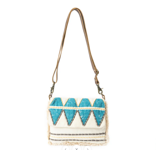 Teal Peaks Crossbody Bag