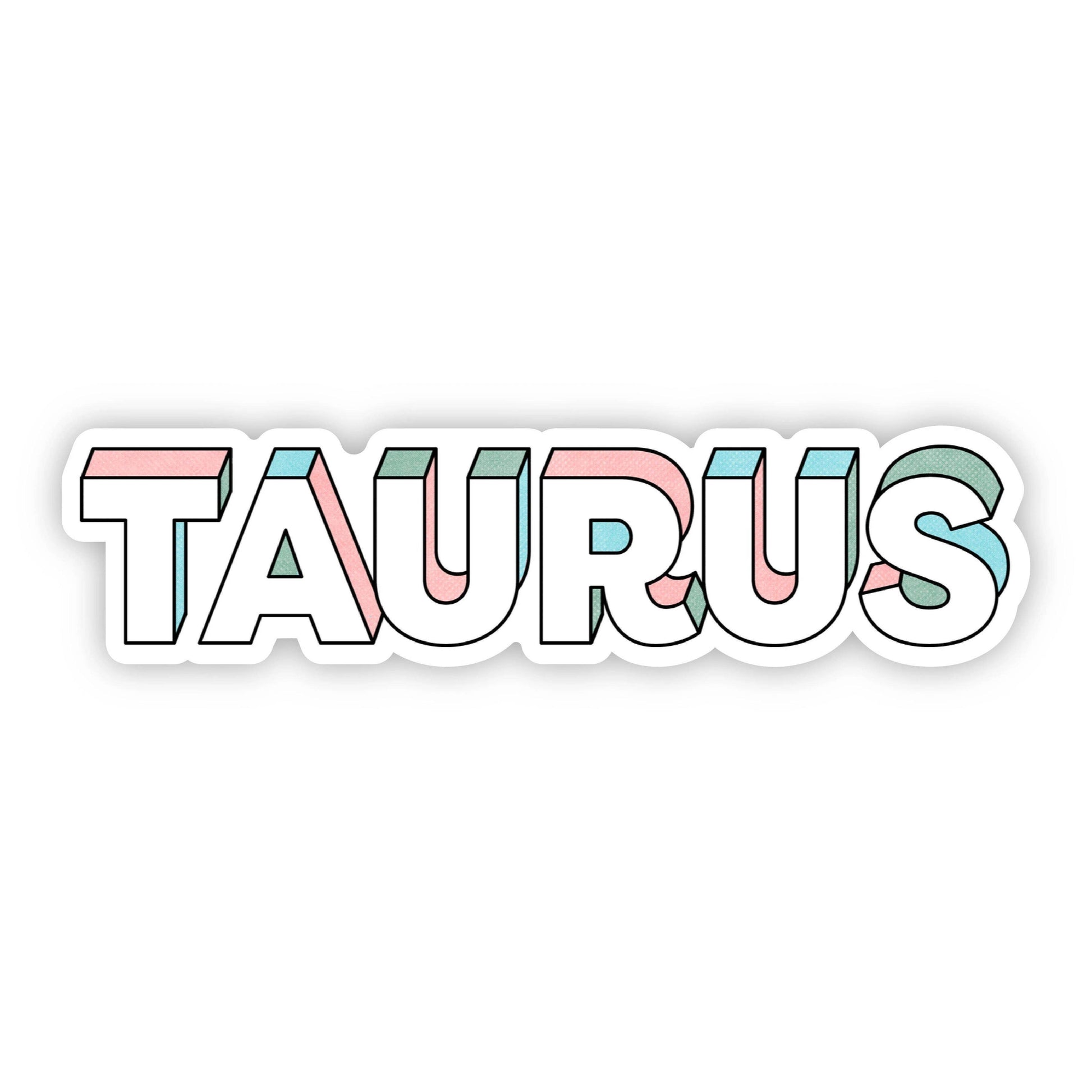 Taurus Lettering Zodiac Sticker - Bijoux Vibes
