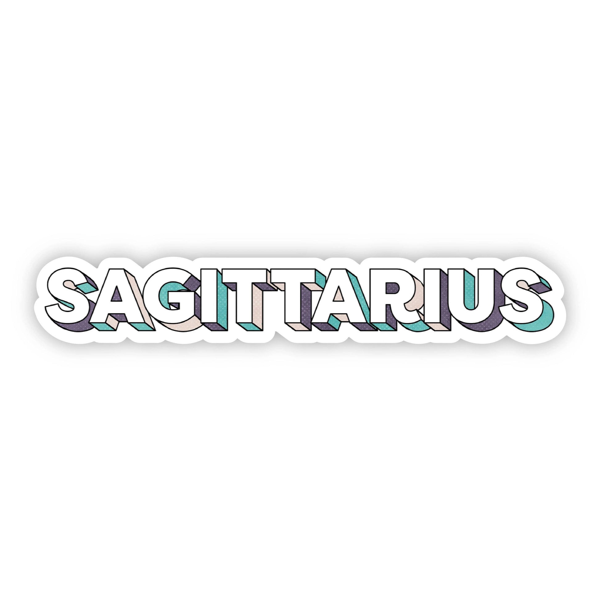 Sagittarius Lettering Zodiac Sticker - Bijoux Vibes