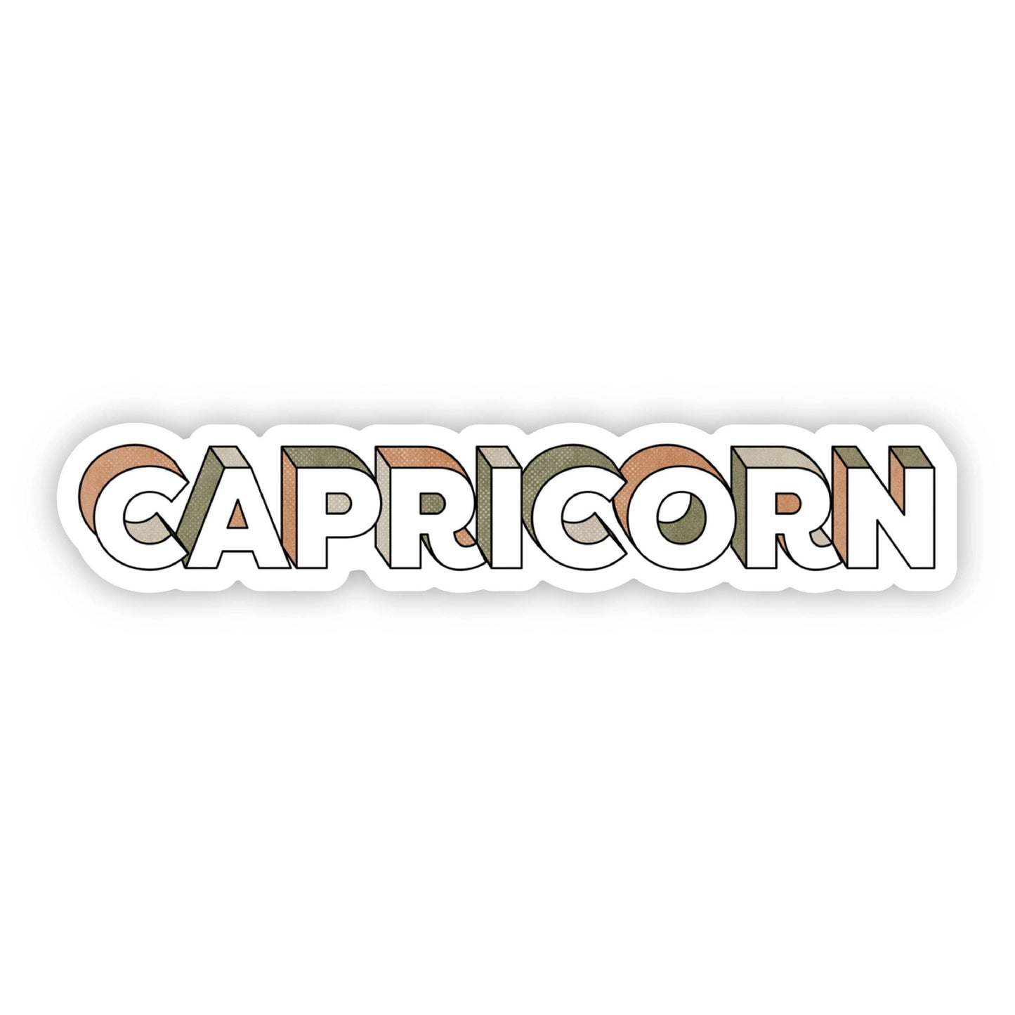 Capricorn Lettering Zodiac Sticker - Bijoux Vibes