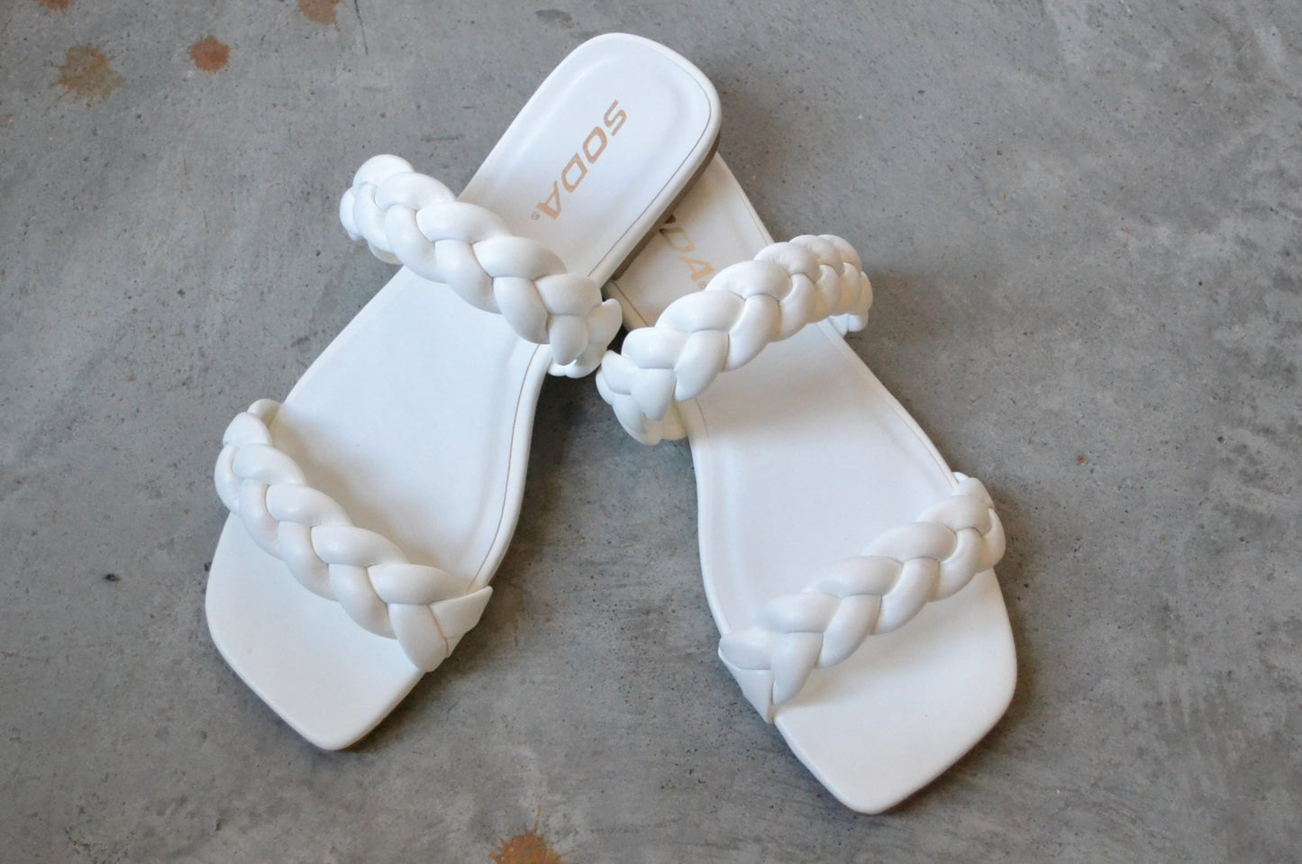White Braided Sandal