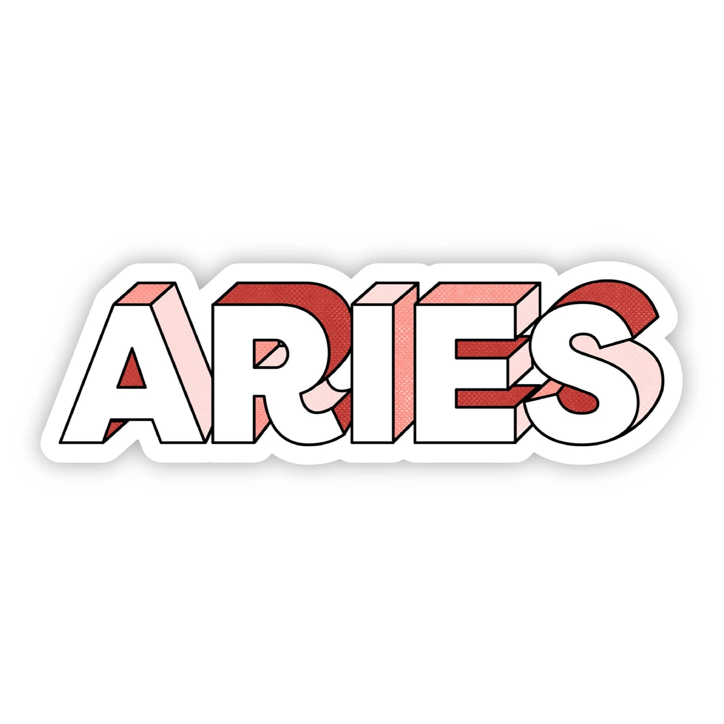 Aries Lettering Zodiac Sticker - Bijoux Vibes