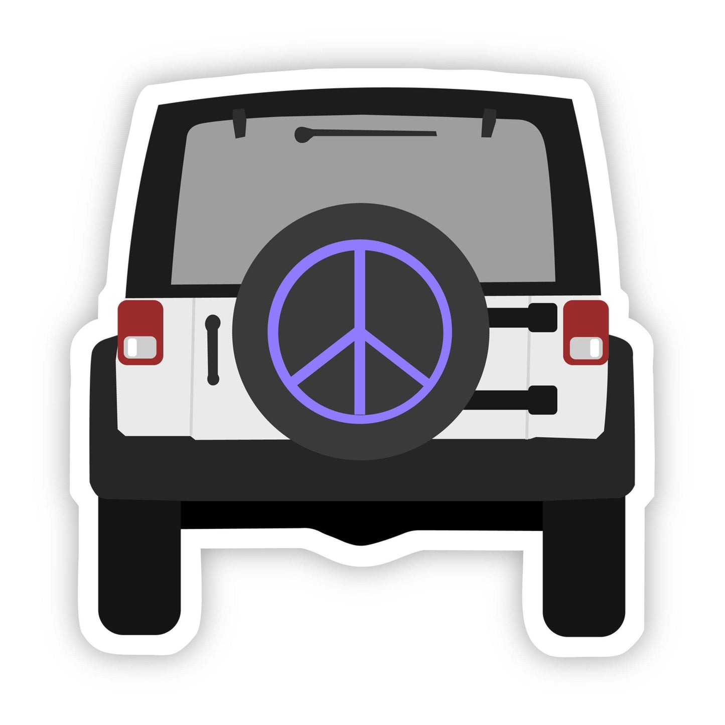 Peace Sign Jeep Sticker - Bijoux Vibes