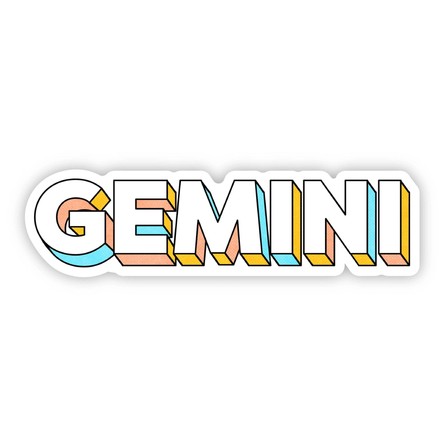 Gemini Lettering Zodiac Sticker - Bijoux Vibes